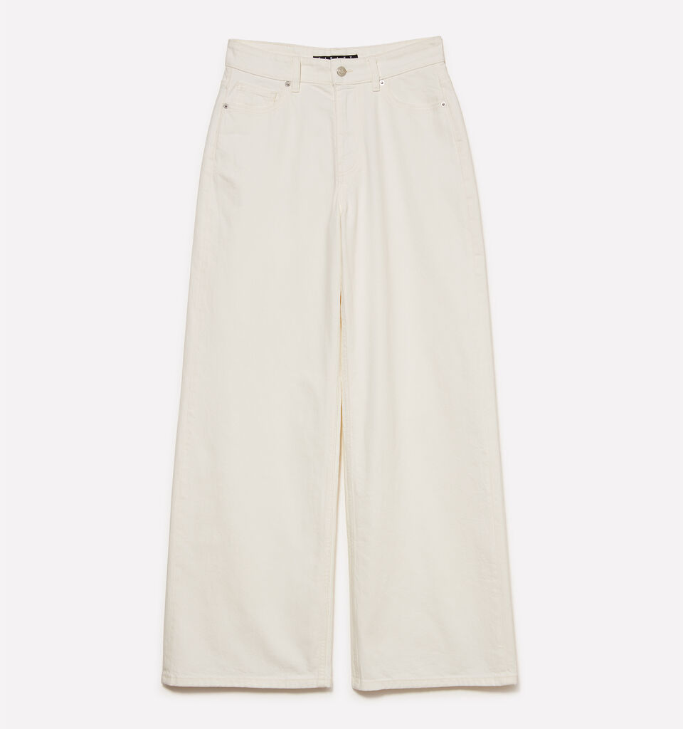 Τζιν Style 72 wide fit λευκό - τζιν καμπάνα γυναικεία - Λευκο | Sisley image number 5